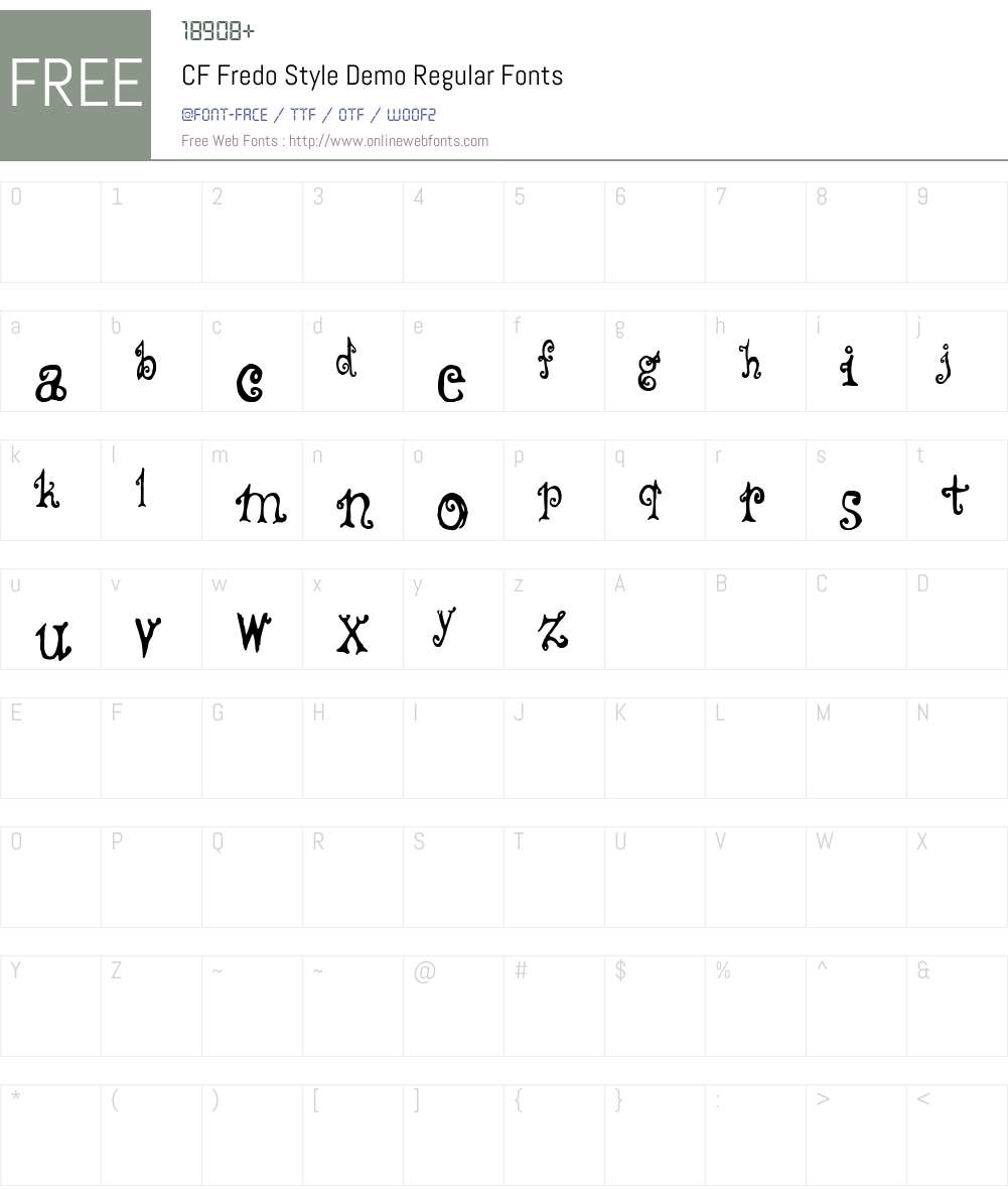 CF Fredo Style Demo Font Screenshots
