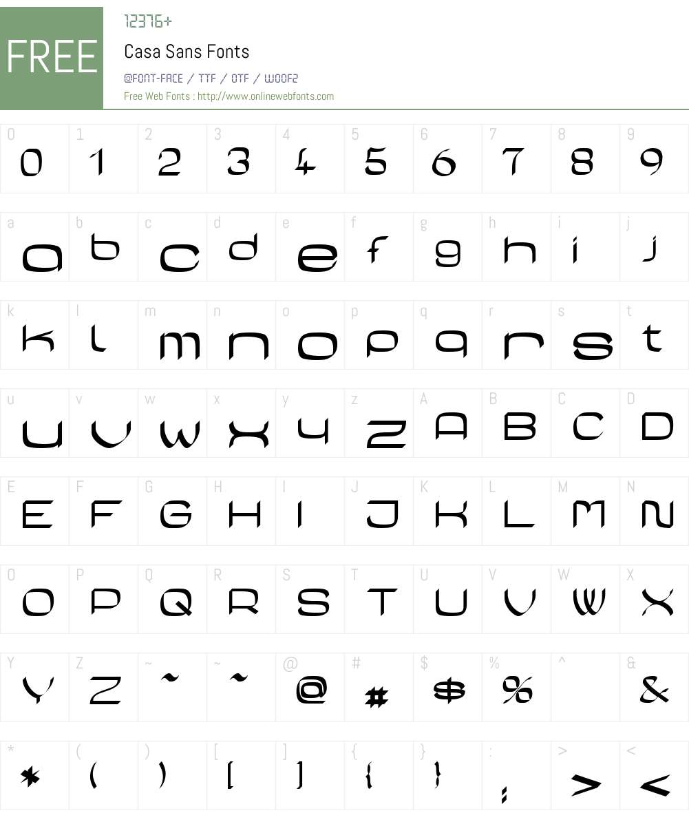 Casa Sans Font Screenshots