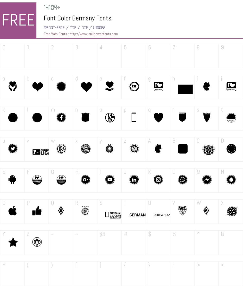 Font Color Germany Font Screenshots