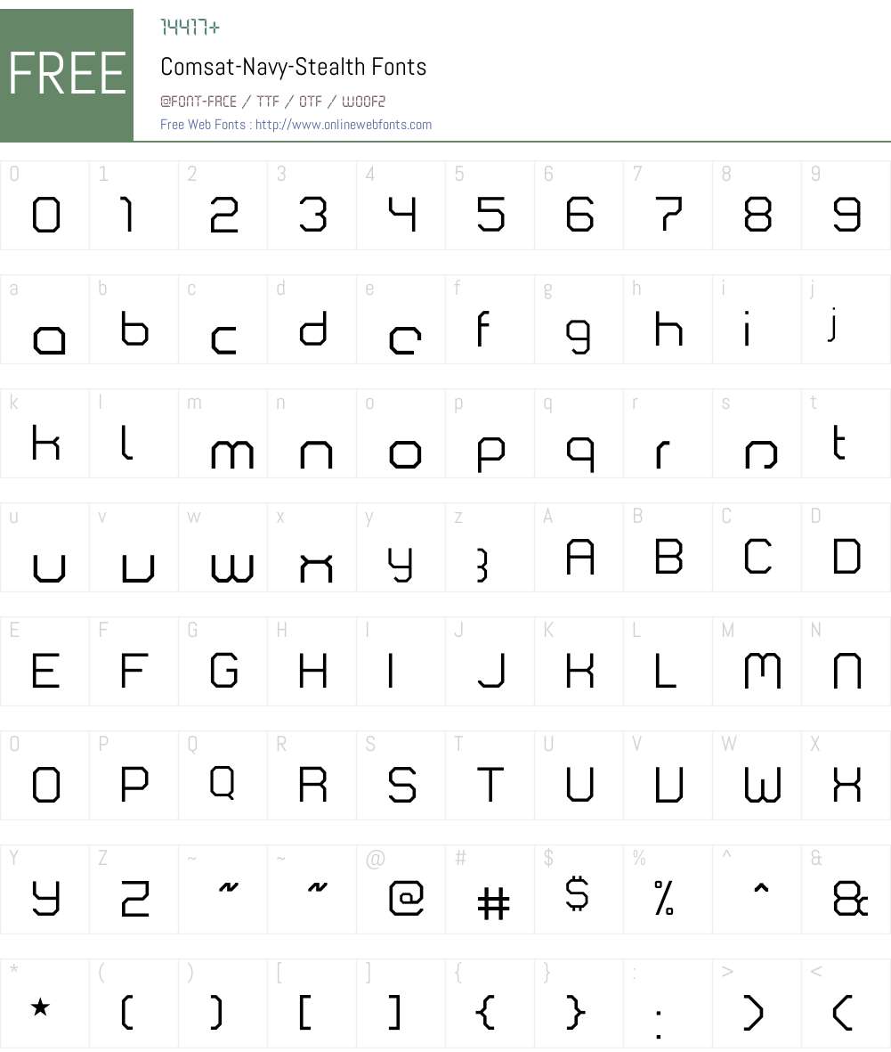 Comsat Font Screenshots