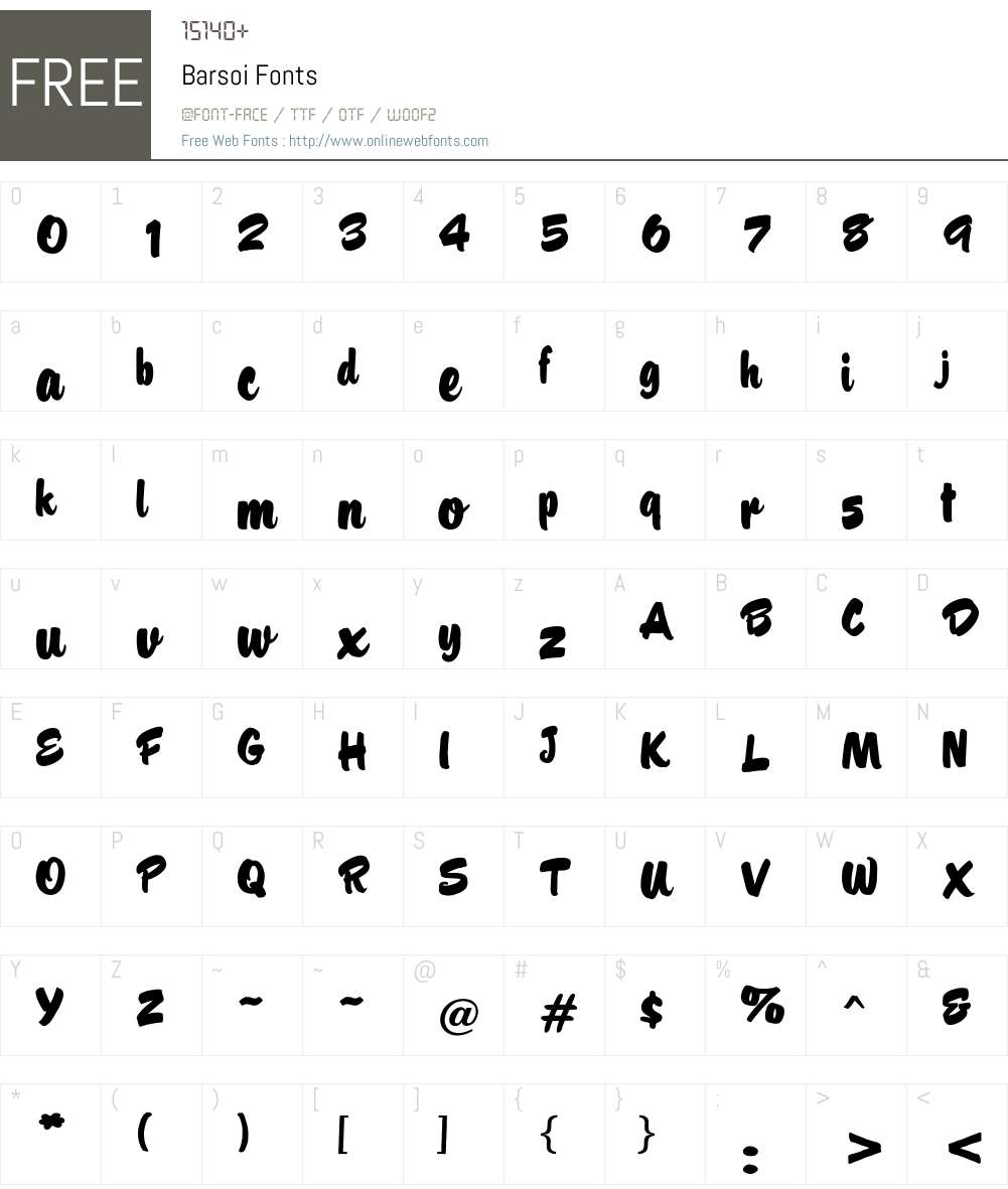 Barsoi Font Screenshots