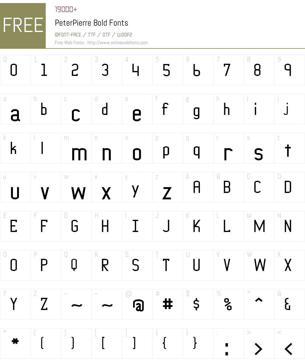 PeterPierre Font Screenshots