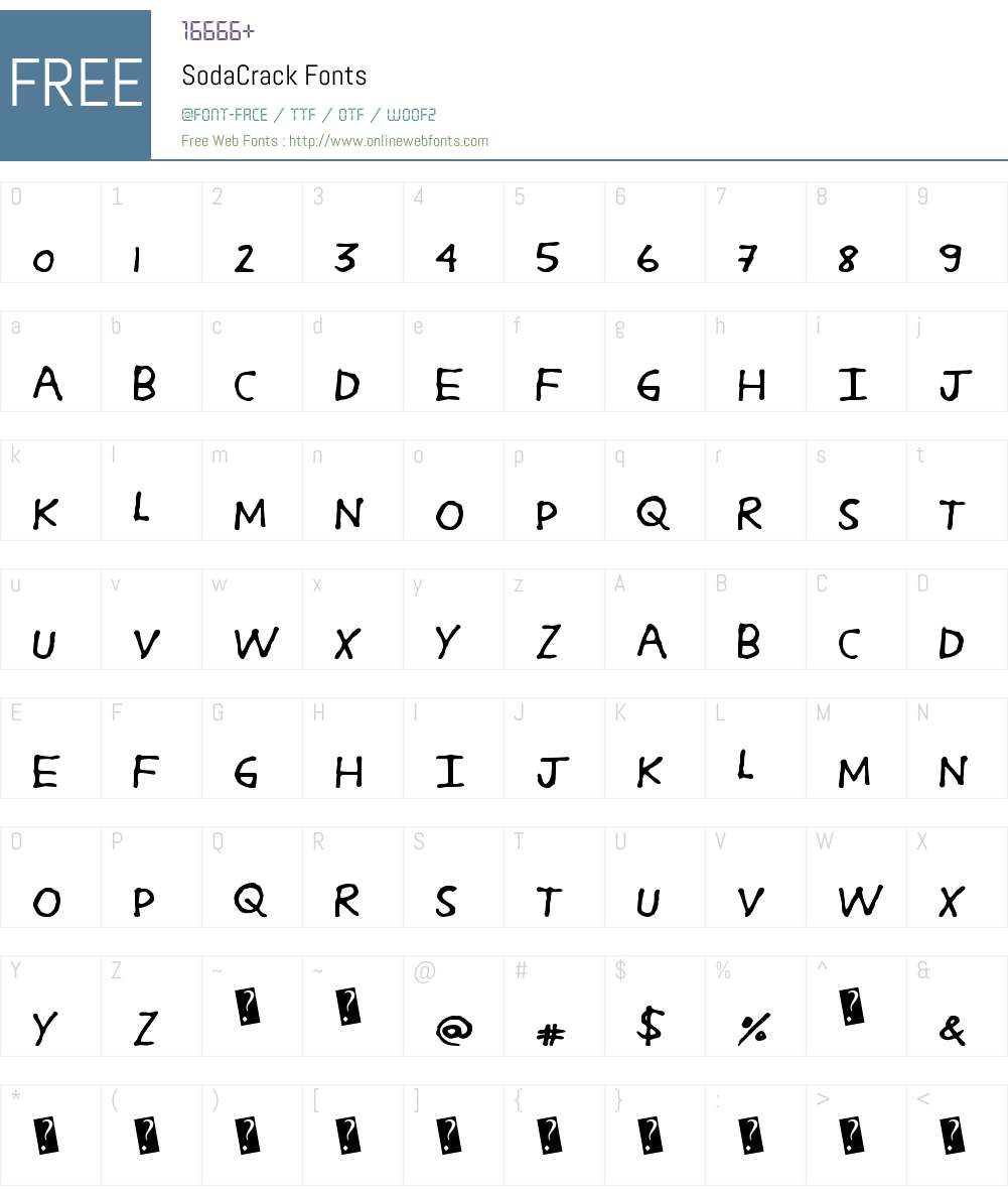 SodaCrack Font Screenshots