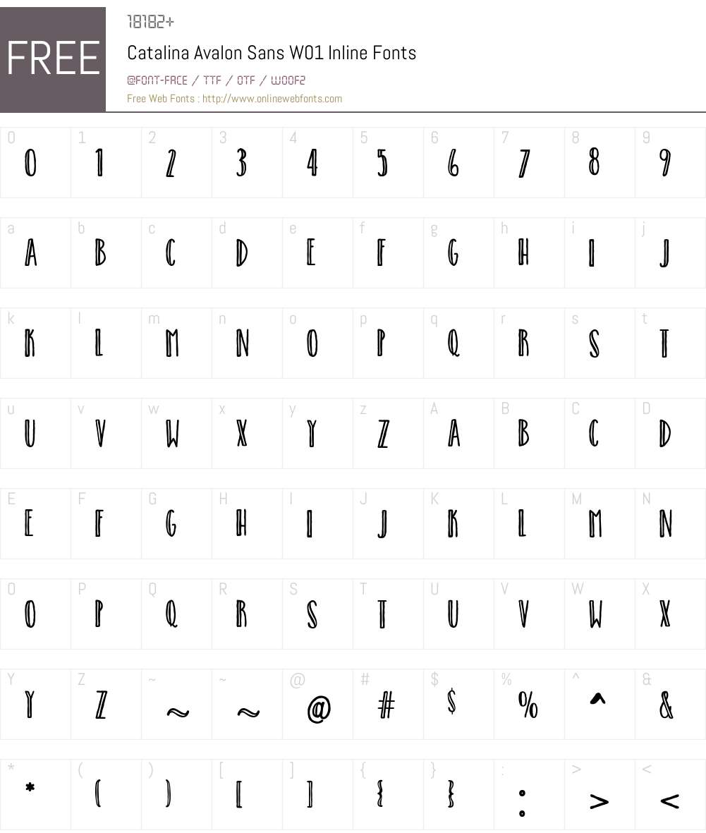 CatalinaAvalonSansW01-In Font Screenshots