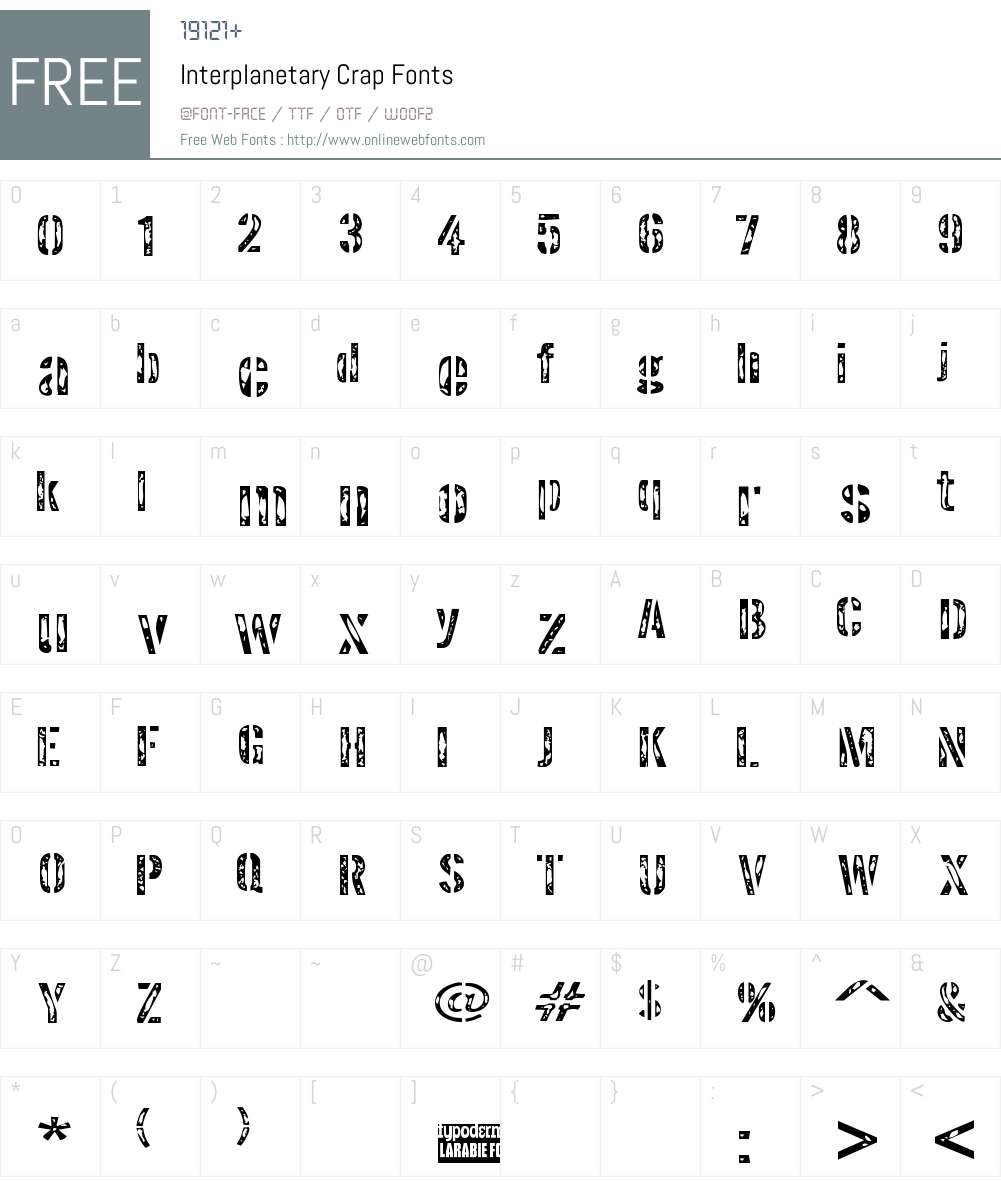 Interplanetary Crap Font Screenshots