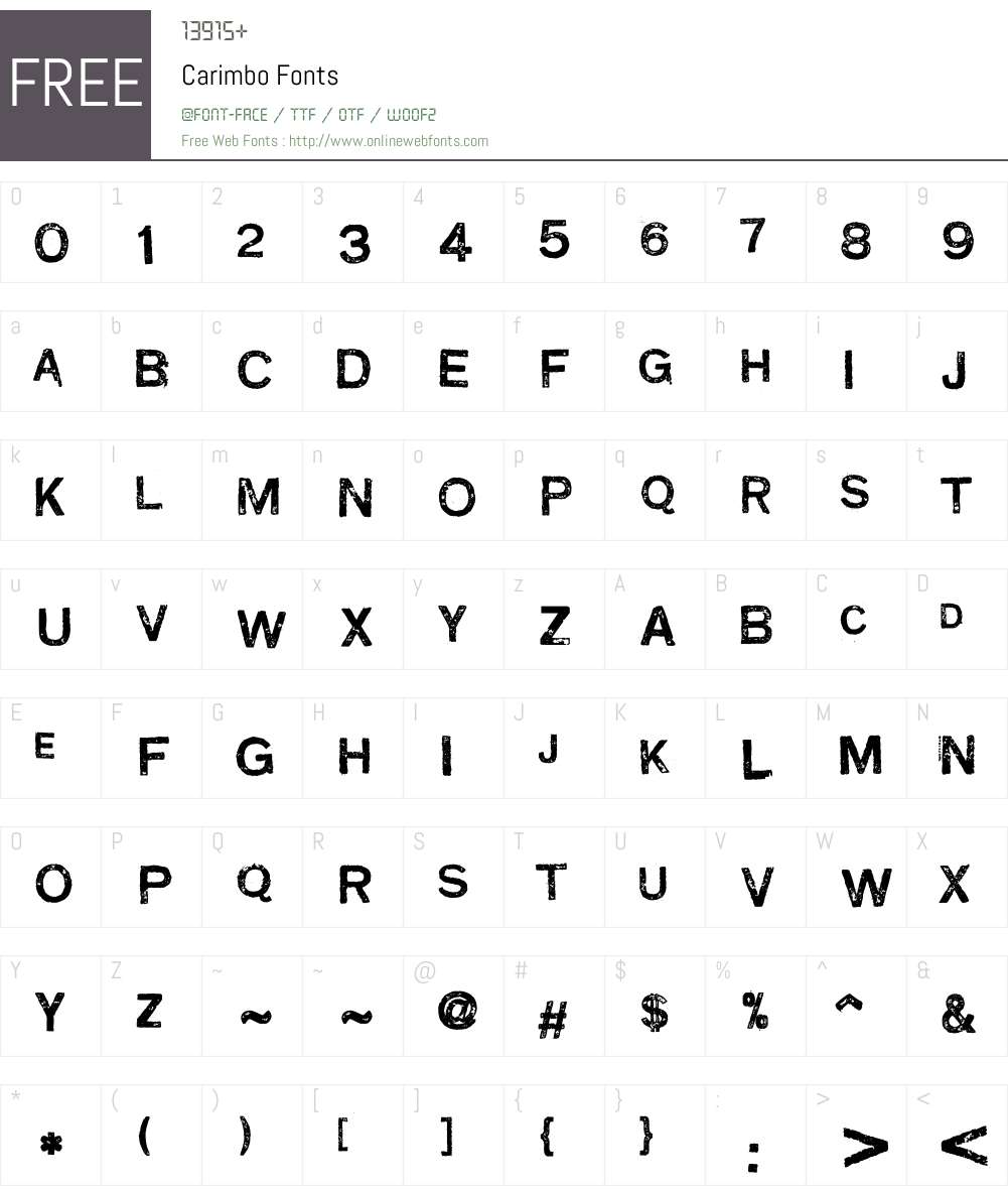 Carimbo Font Screenshots