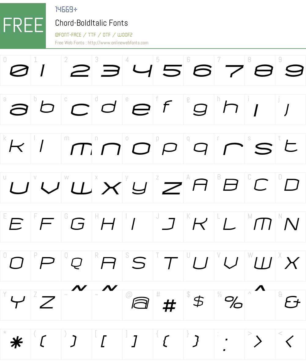 Chord Font Screenshots