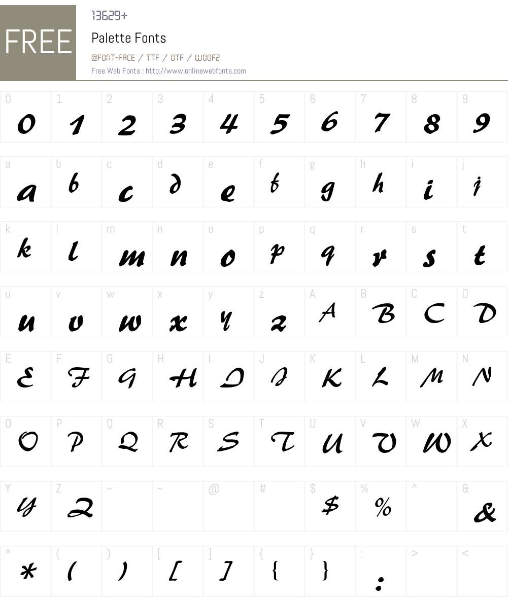 Palette BQ Font Screenshots