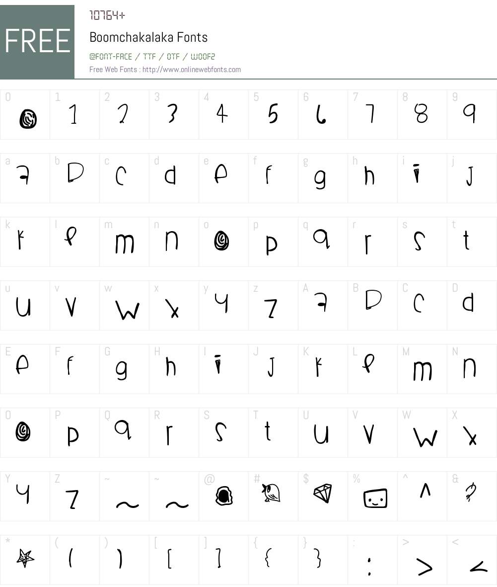 Boomchakalaka Font Screenshots