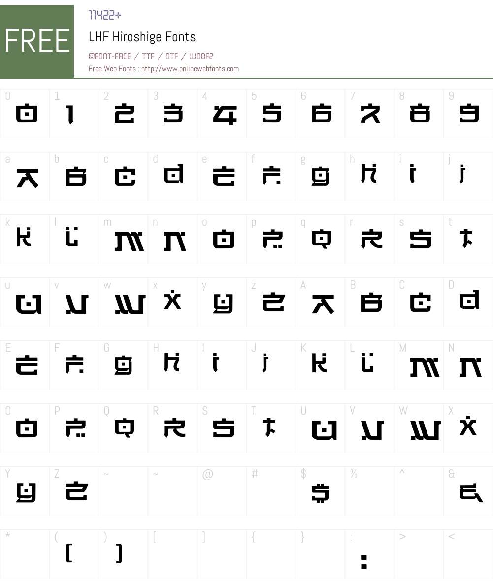 LHF Hiroshige Font Screenshots