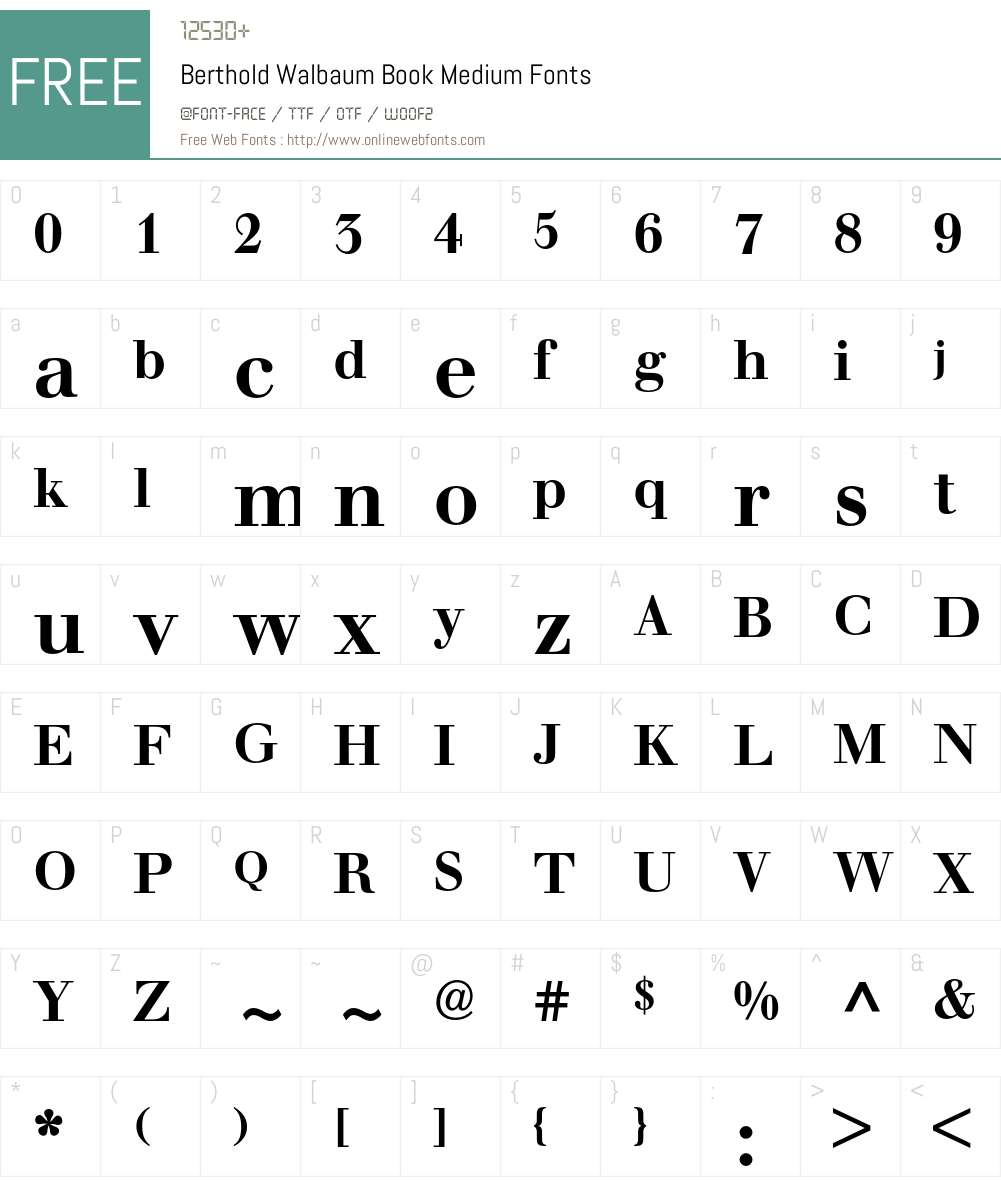 Berthold Walbaum Book Font Screenshots