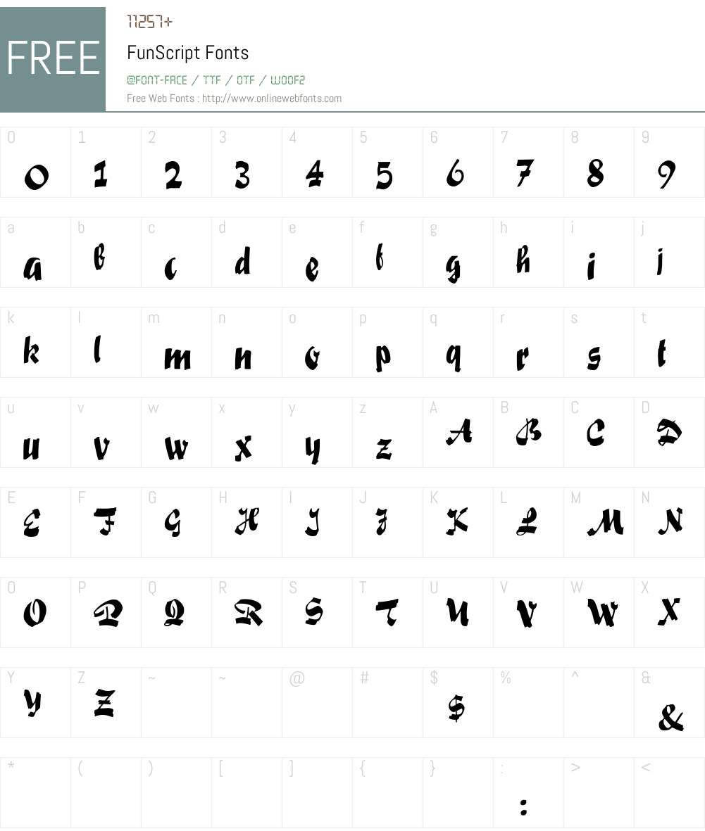 FunScript Font Screenshots
