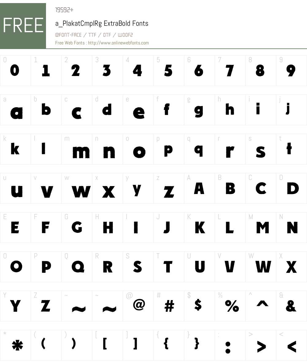a_PlakatCmplRg Font Screenshots