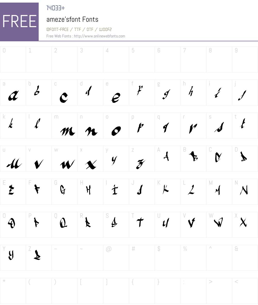 ameze'sfont Font Screenshots