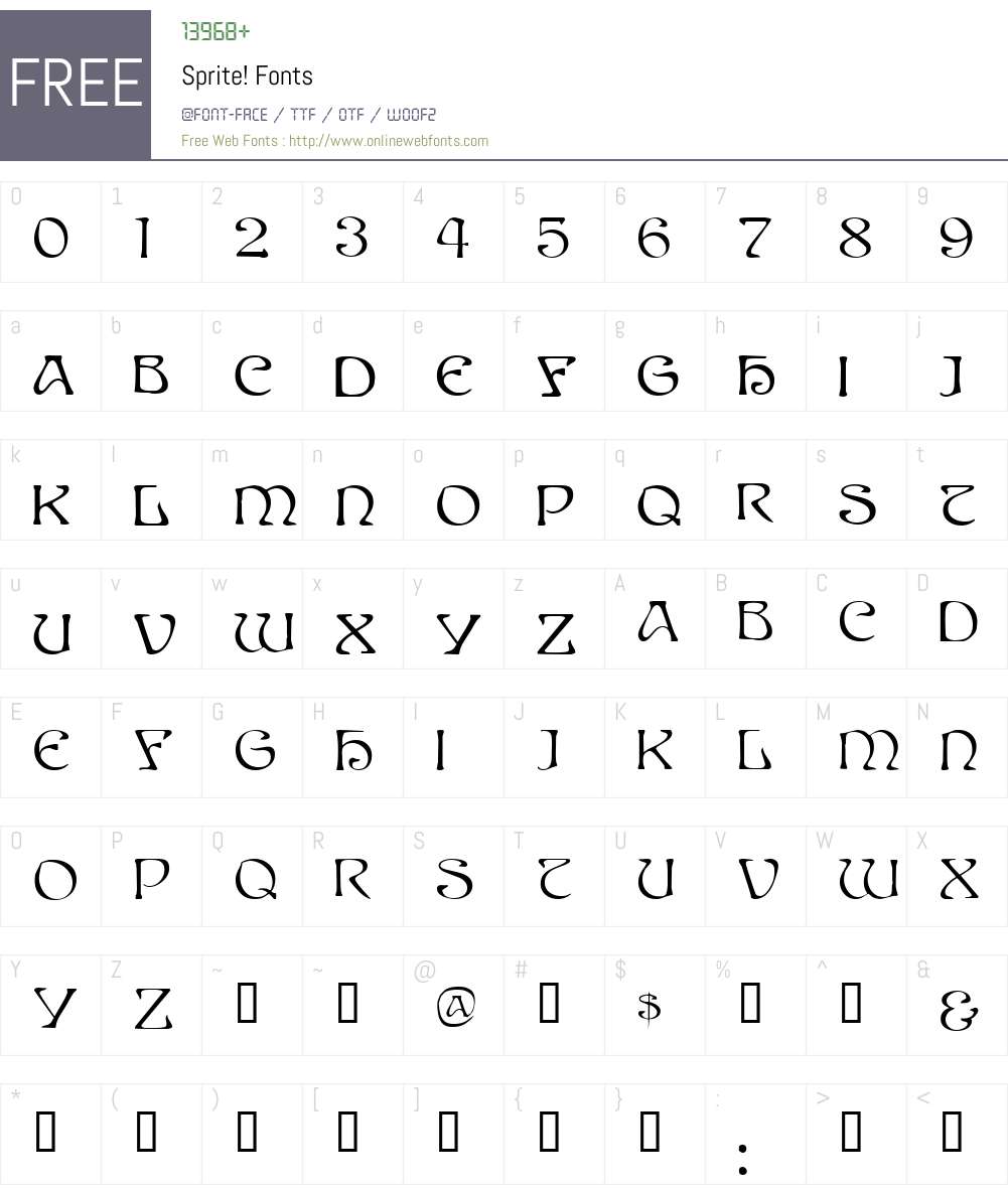 Sprite! Font Screenshots