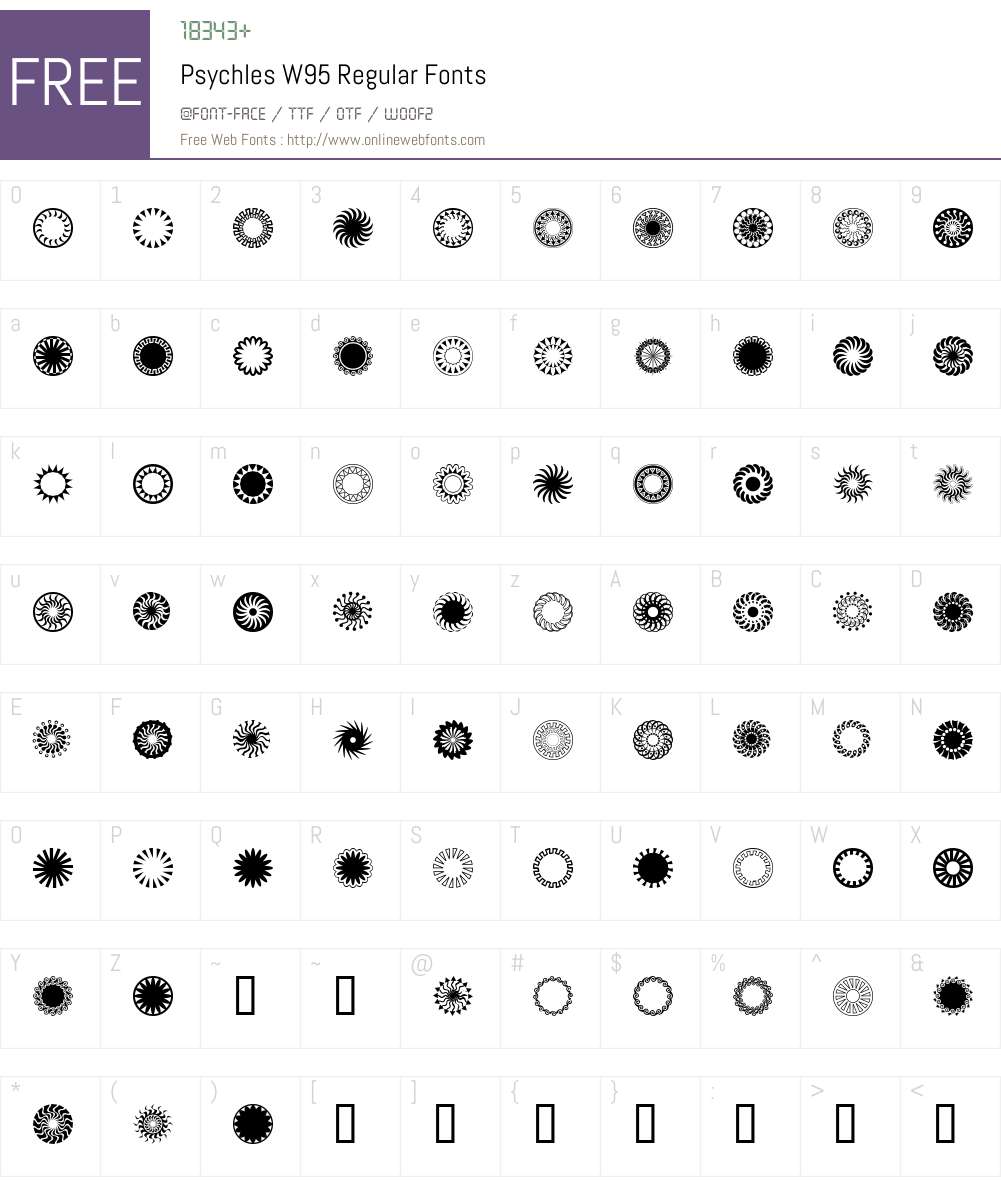 Psychles Font Screenshots