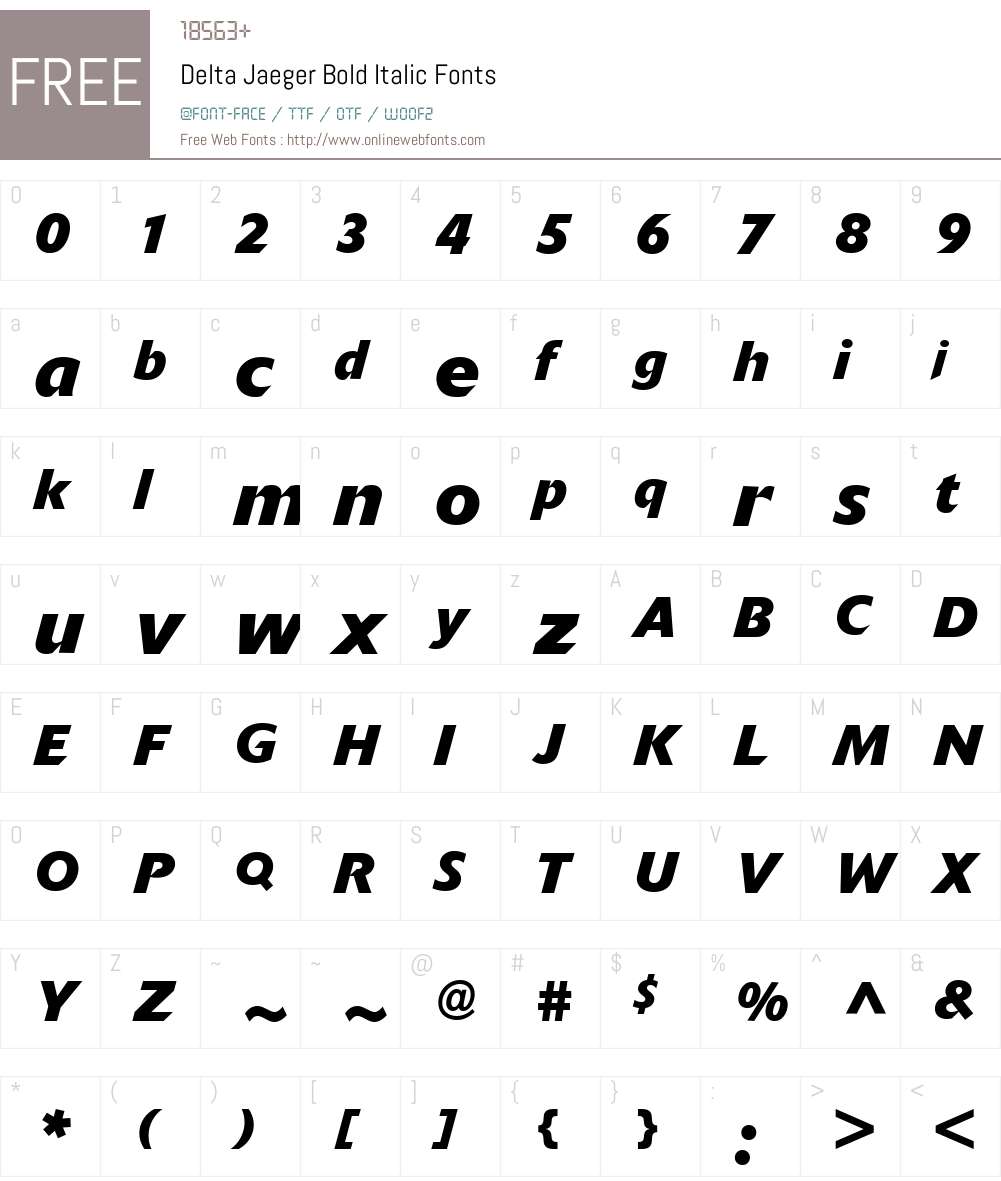 Delta Jaeger Font Screenshots