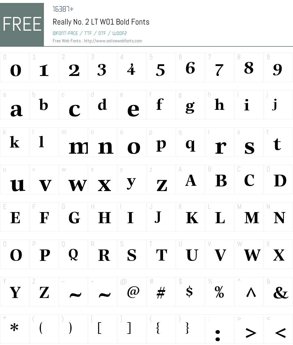 ReallyNo.2LTW01-Bold Font Screenshots
