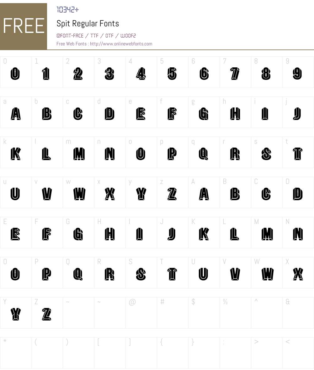 Spit Regular 1.000 Fonts Free Download - OnlineWebFonts.COM
