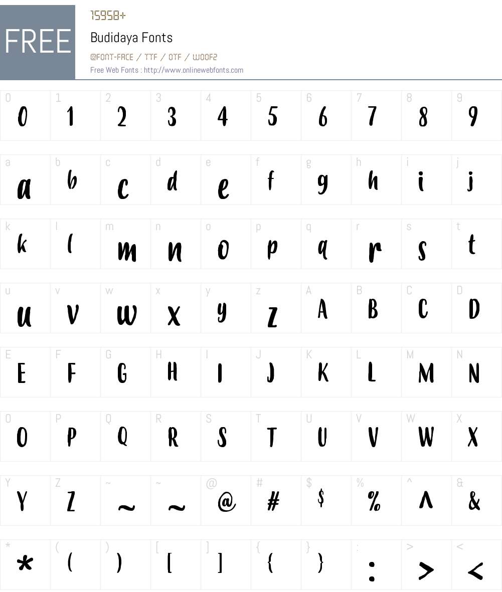 Budidaya Font Screenshots