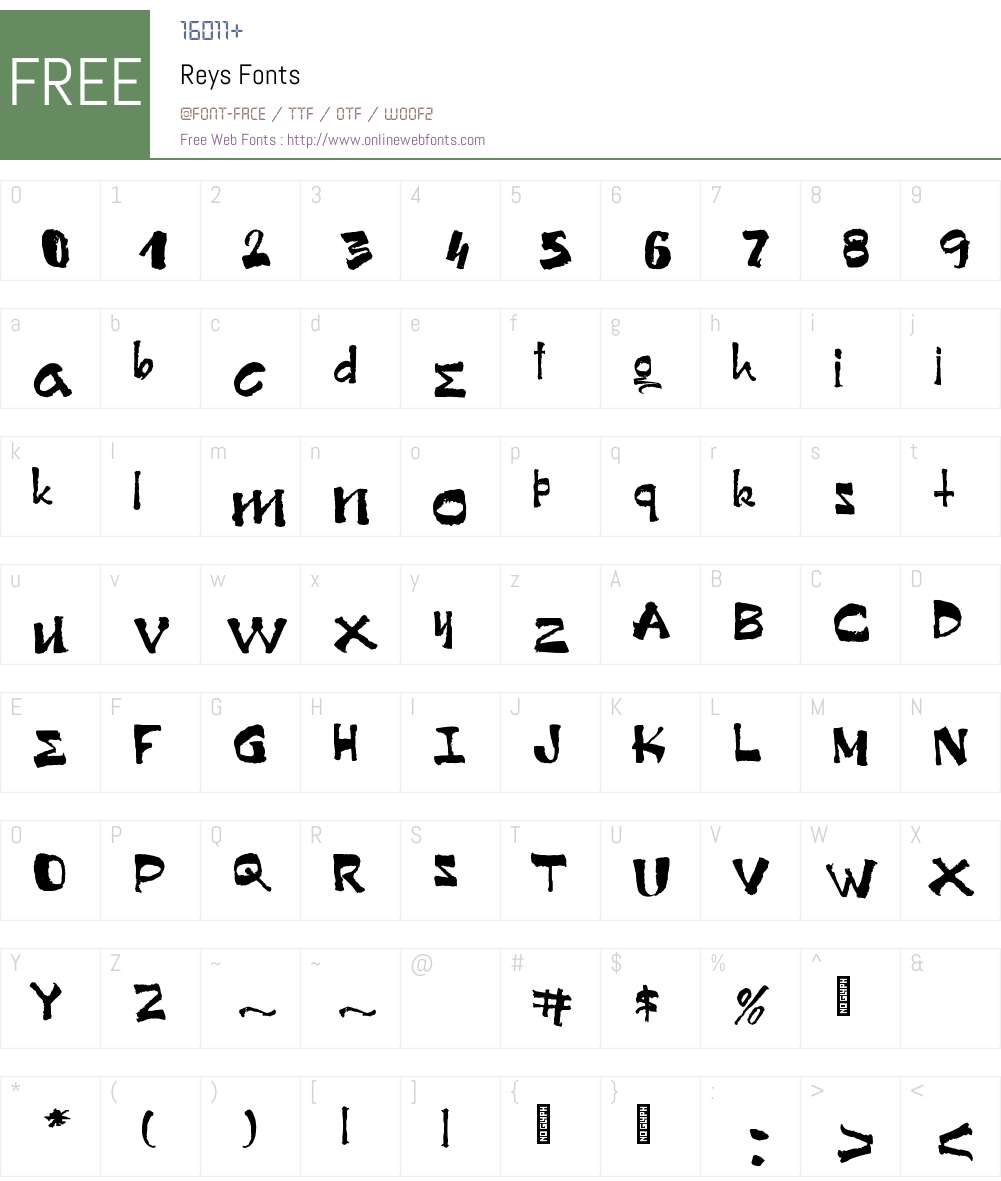 Reys Font Screenshots