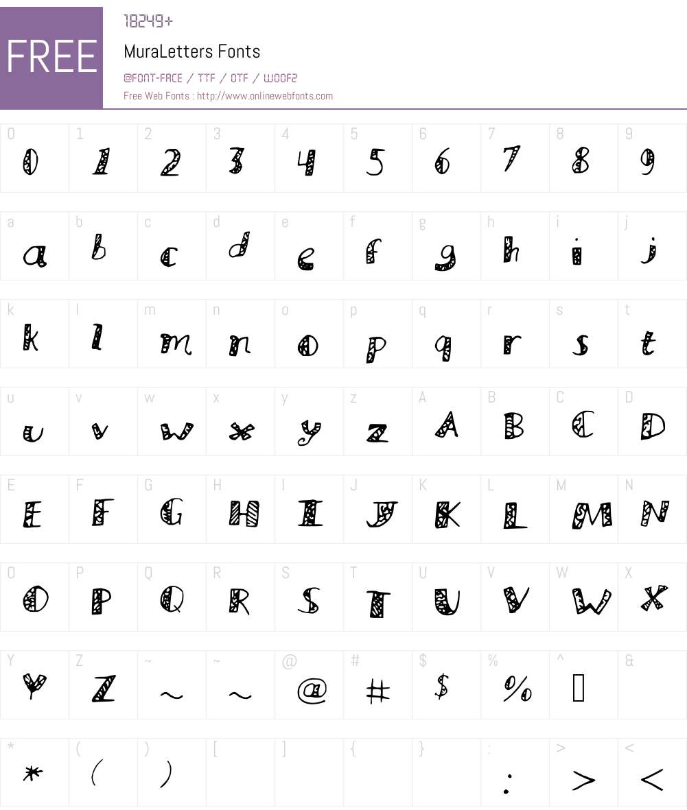 MuraLetters Font Screenshots