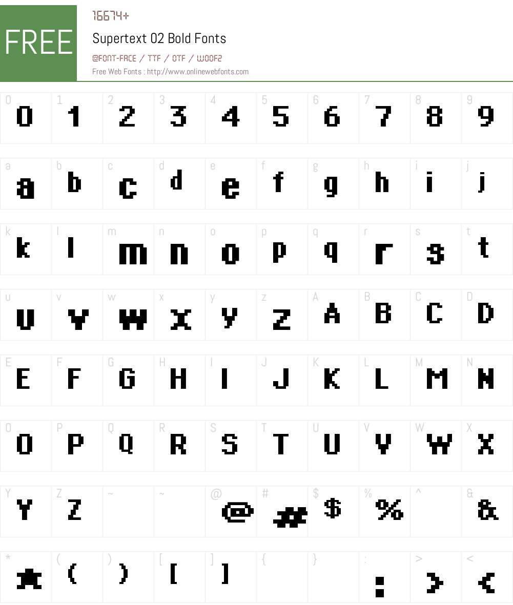 Supertext 02 Font Screenshots