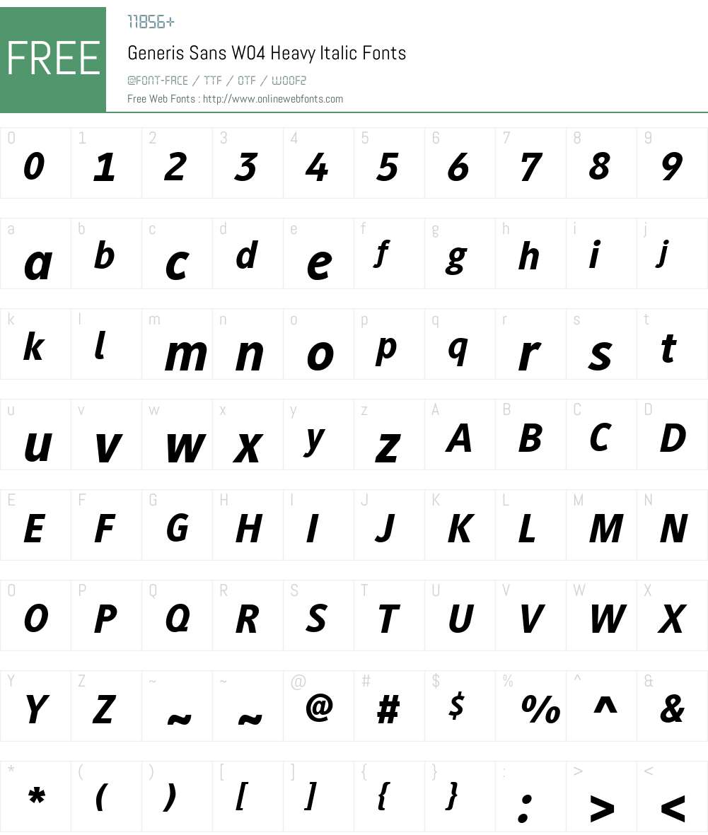 Generis Sans Font Screenshots