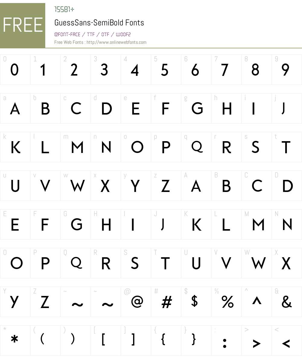GuessSans-SemiBold Font Screenshots