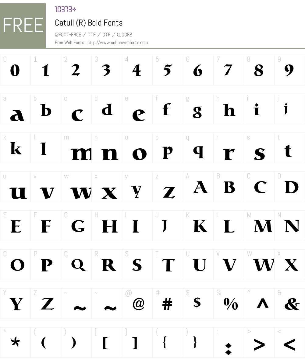 CatullBQ Font Screenshots