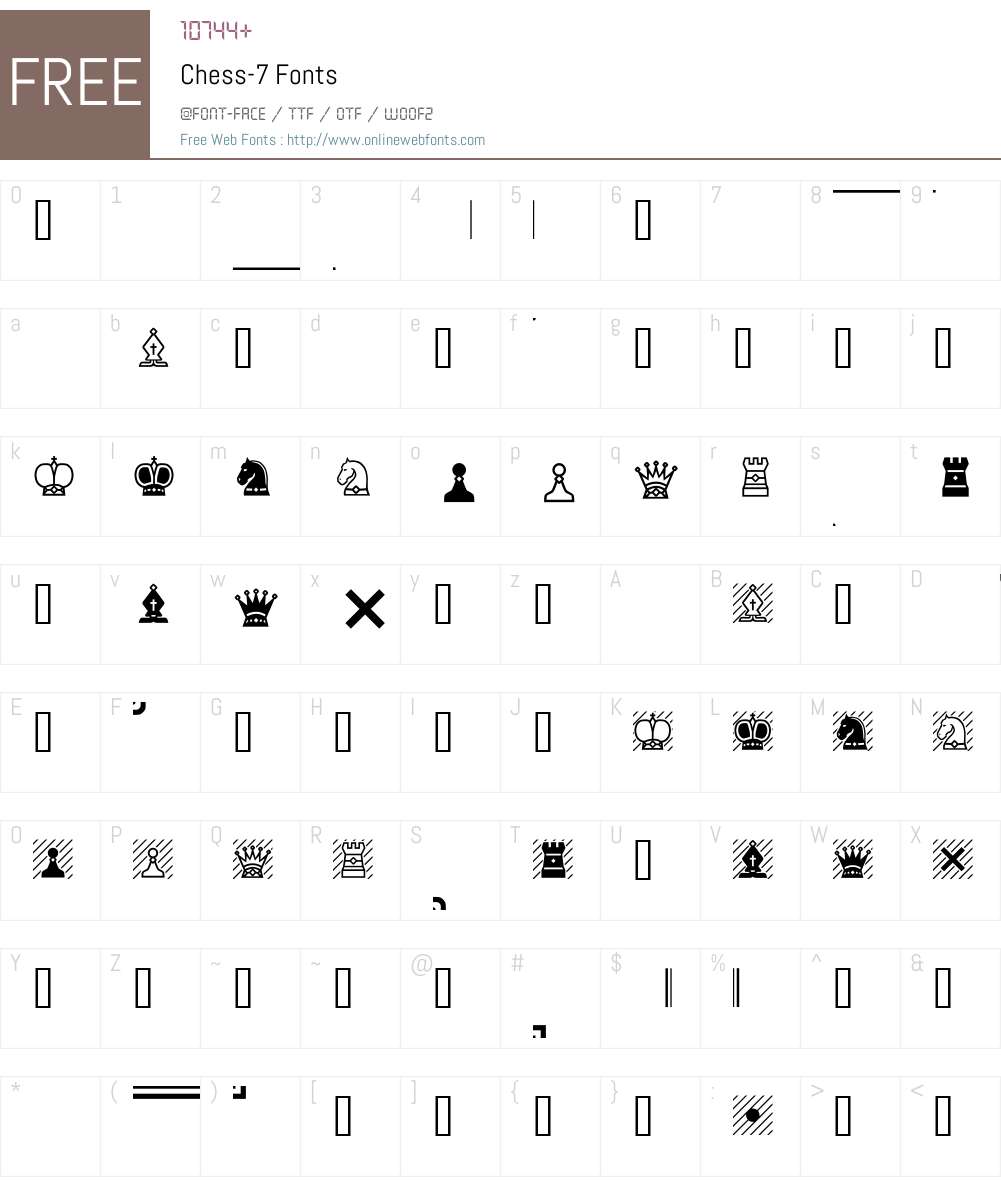 Chess-7 Font Screenshots