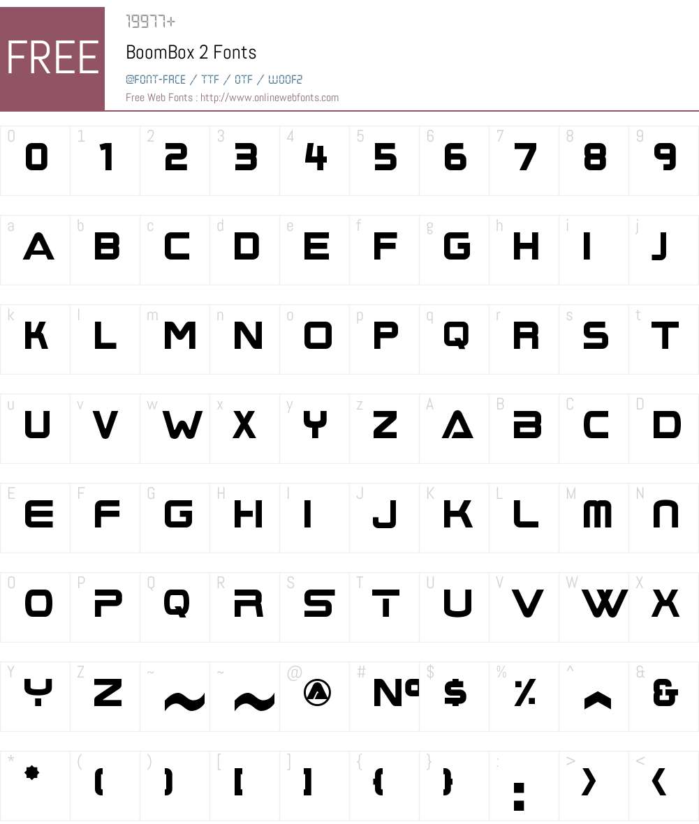 BoomBox 2 Font Screenshots