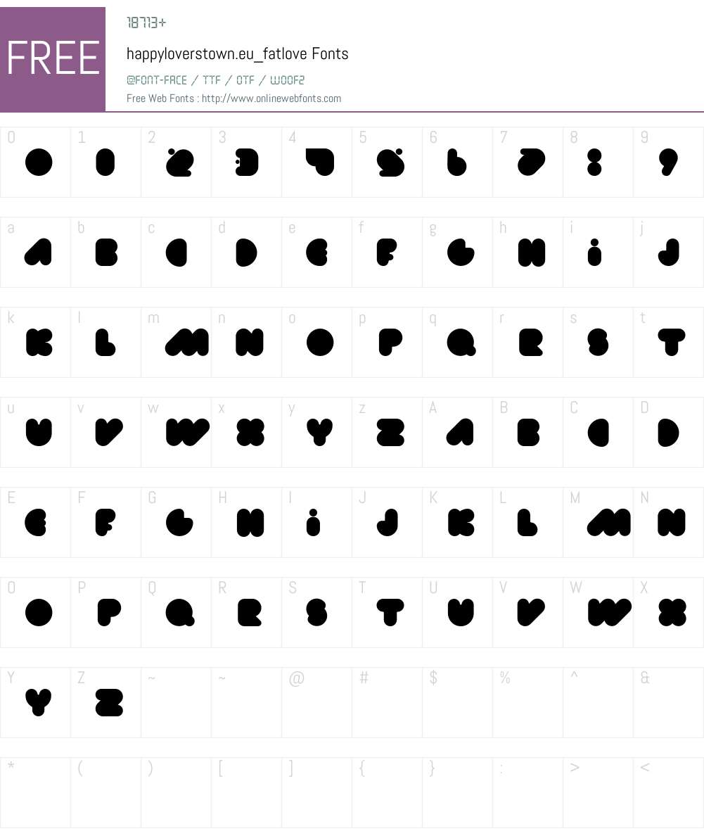 happyloverstown.eu_fatlove Font Screenshots