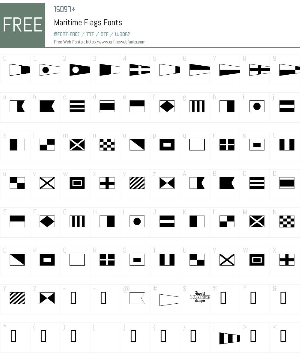 Maritime Flags Font Screenshots