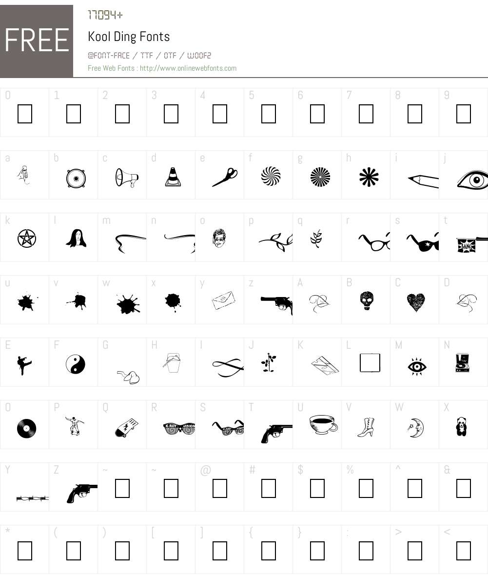 Kool Ding Font Screenshots
