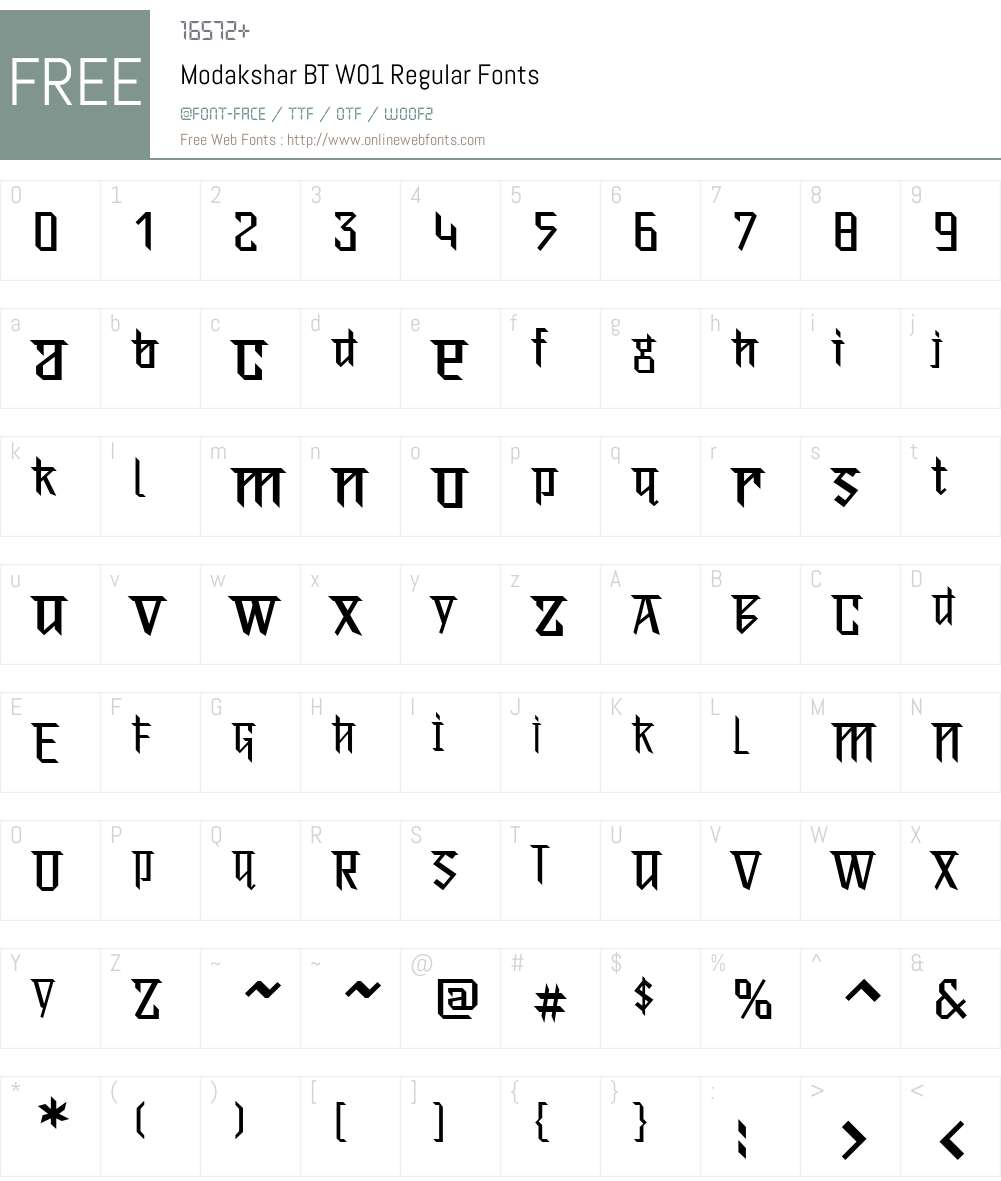 ModaksharBTW01-Regular Font Screenshots