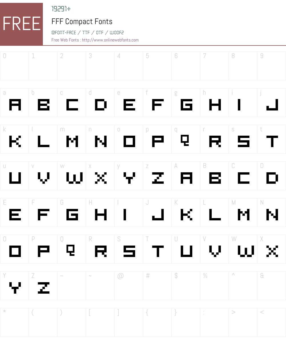 FFF Compact Font Screenshots