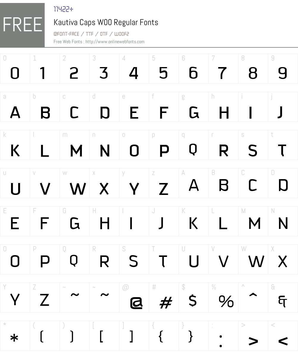 KautivaCapsW00-Regular Font Screenshots