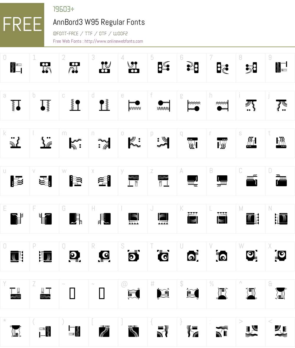 AnnBord3 Font Screenshots
