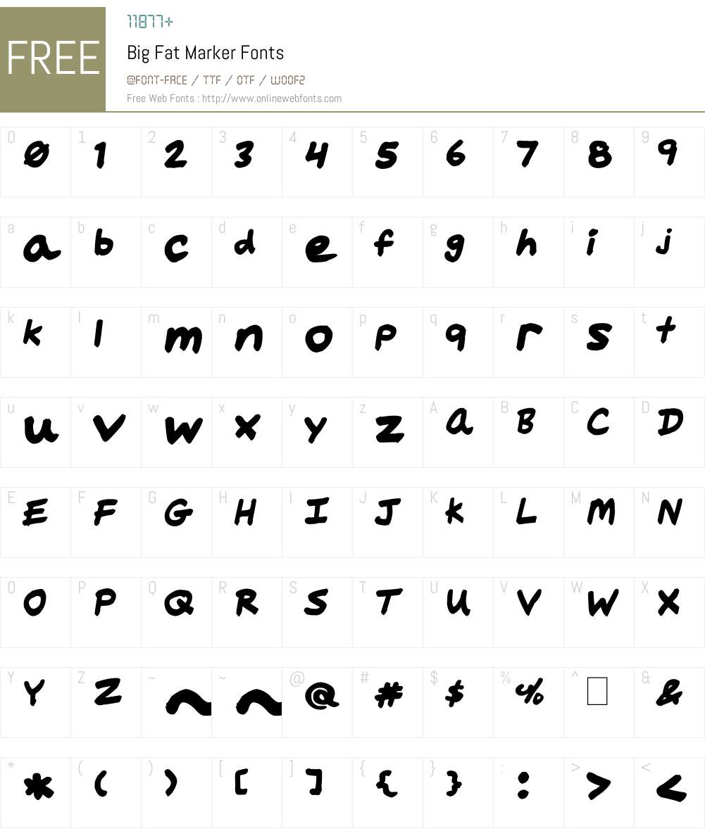 Big Fat Marker Font Screenshots