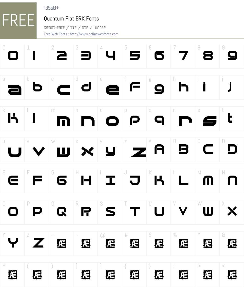 Quantum Flat BRK Font Screenshots