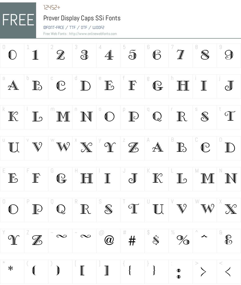 Prover Display Caps SSi Font Screenshots