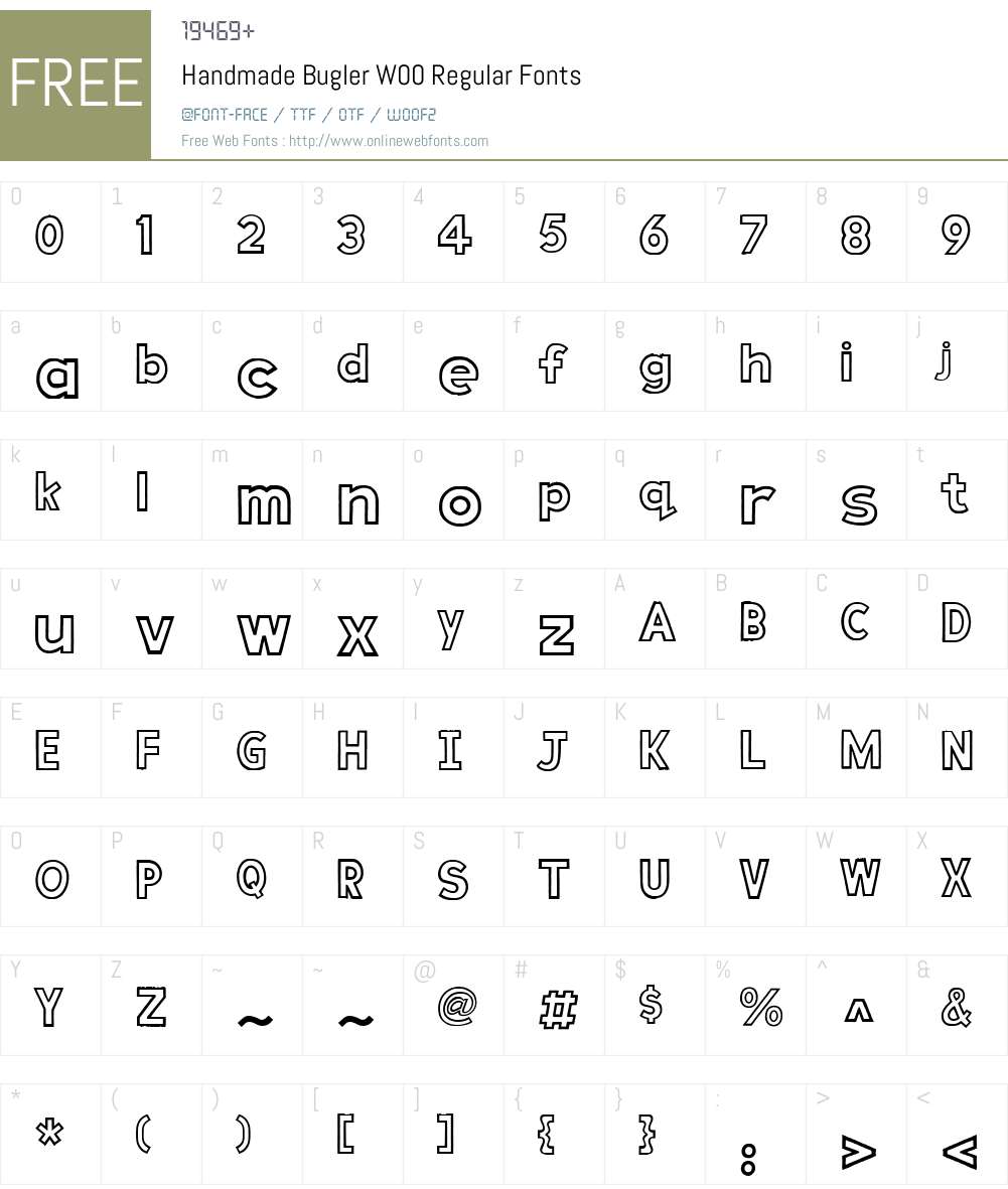 HandmadeBuglerW00-Regular Font Screenshots