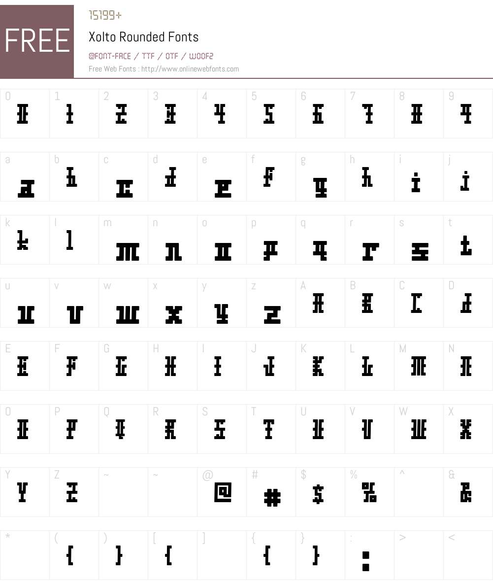 Xolto Font Screenshots
