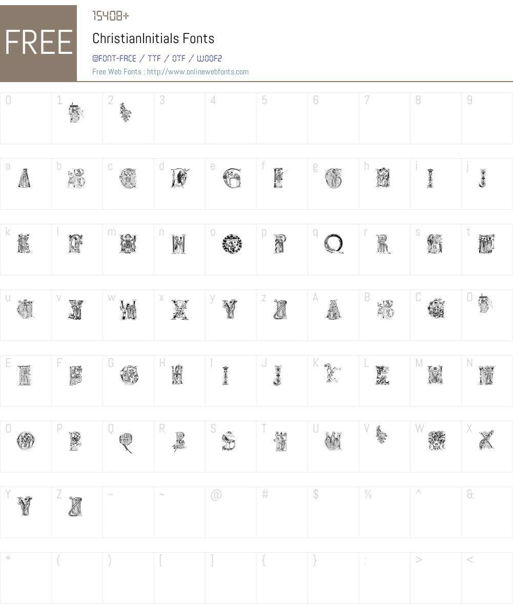 ChristianInitials Font Screenshots