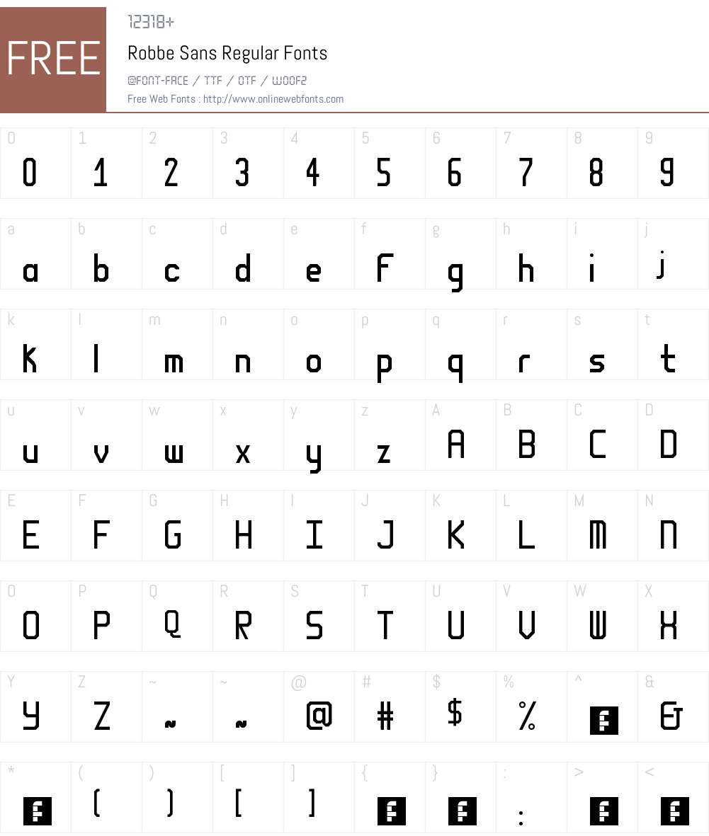 Robbe Sans Font Screenshots