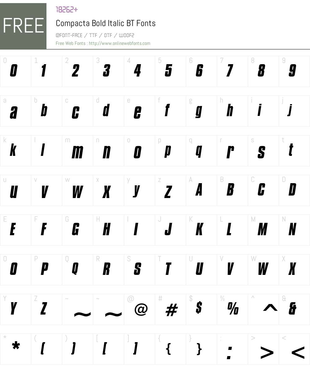 Compacta Bd BT Font Screenshots