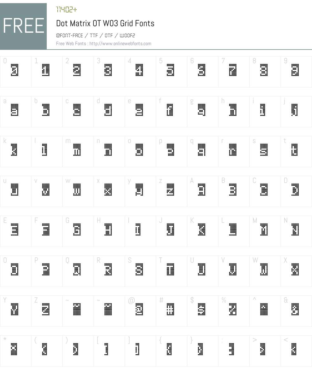 FF Dot Matrix Font Screenshots