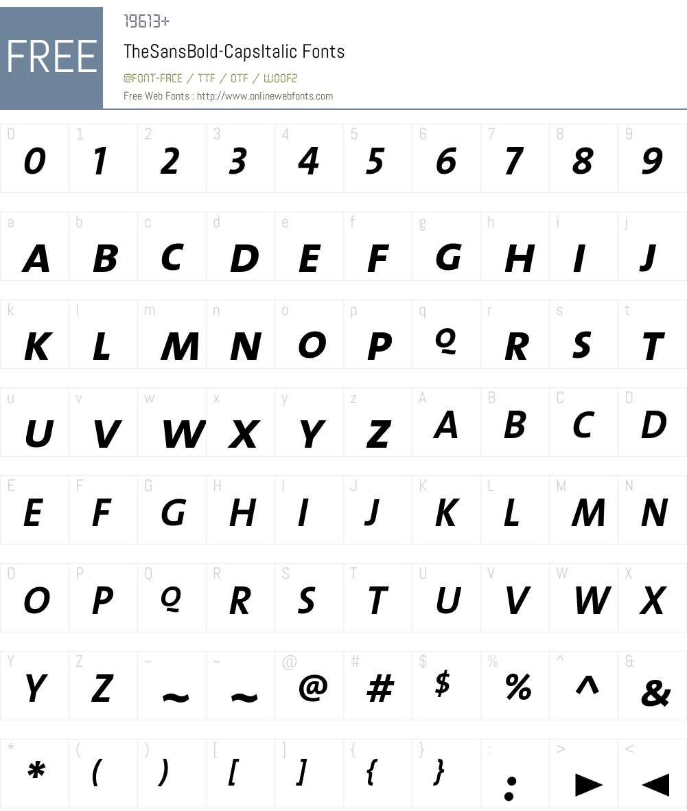 The Sans Bold- Font Screenshots