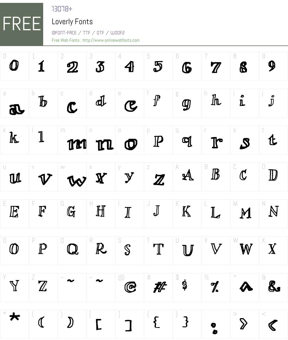 Loverly Font Screenshots